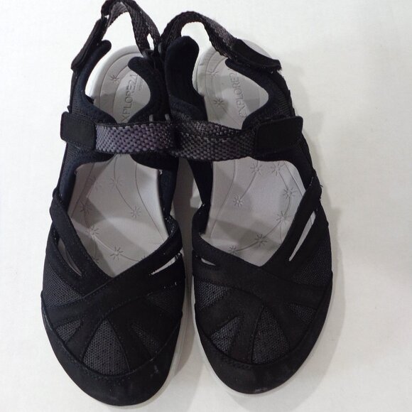 Explore 24 by Easy Spirit Womens Splash Black Strap Sandals‎ Women's Size 8.5W - Picture 1 of 8